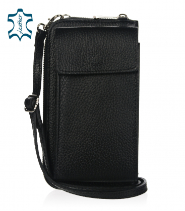 Practical leather crossbody wallet with Michaela pocket 1707 SK-06