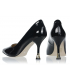 Black shiny elegant pumps with a stylish heel DLO2444