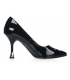Black shiny elegant pumps with a stylish heel DLO2444