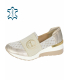 Golden slip-on sneakers with perforation on the angel sole B801