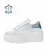 Chalk sneakers with a pale blue heel on a white sole MAXI n408s2