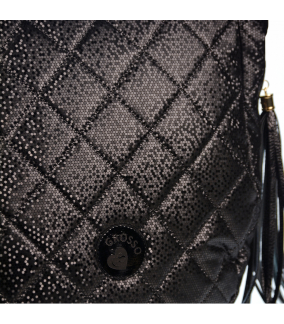 Black handbag with tassels GROSSO Ivica