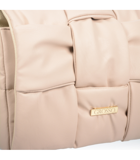 Beige soft stylish handbag - Juliette