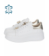 White sneakers with a gold heel + Decorations n408s2