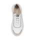 Comfortable white sneakers with gold details n824