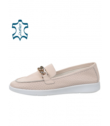 Powder perforated moccasins with decoration 109620