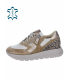 Beige sneakers with a leopard pattern N819