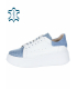 White sneakers with a blue heel n408s2