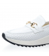 White slip-on sneakers with decoration 2341