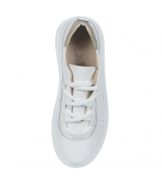  White sneakers on a white sole with a beige heel n1062S2