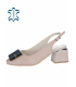 Body leather shoes with open heel and decoration 2445