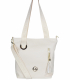 Elegant beige handbag with a zipper Sandra