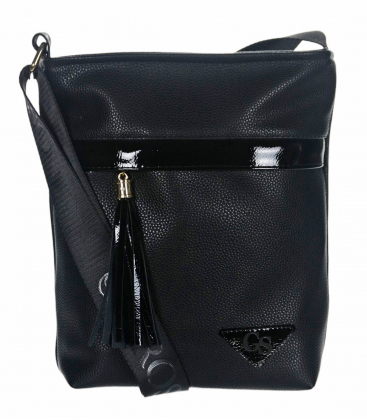 Black handbag with pocket Bianka