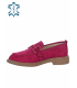 Fuchsia ankle boots made of brushed leather with decoration 2442