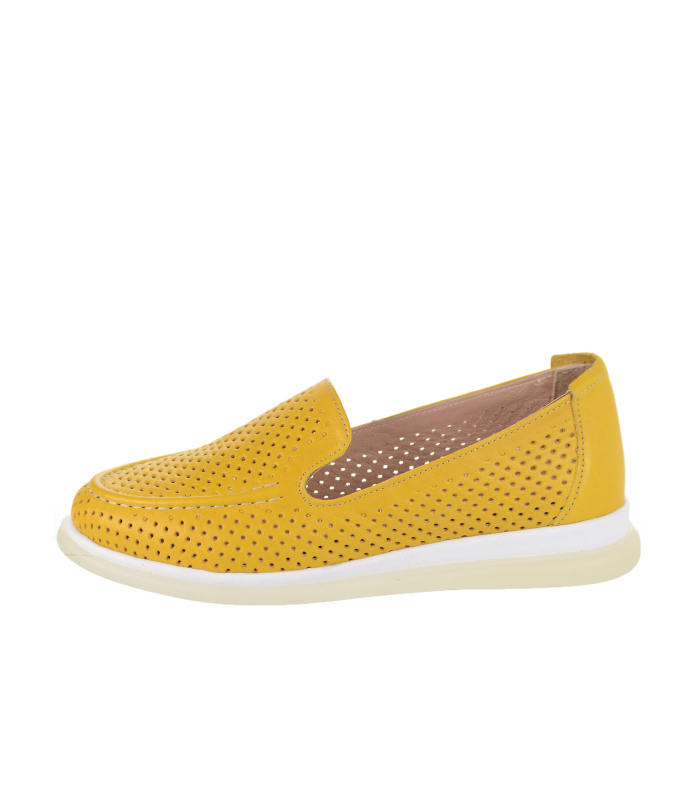 Yellow comfortable perforated shoes 1000