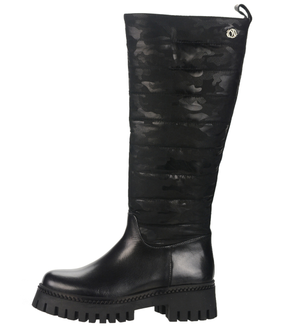 Black camouflage high boots 0246835