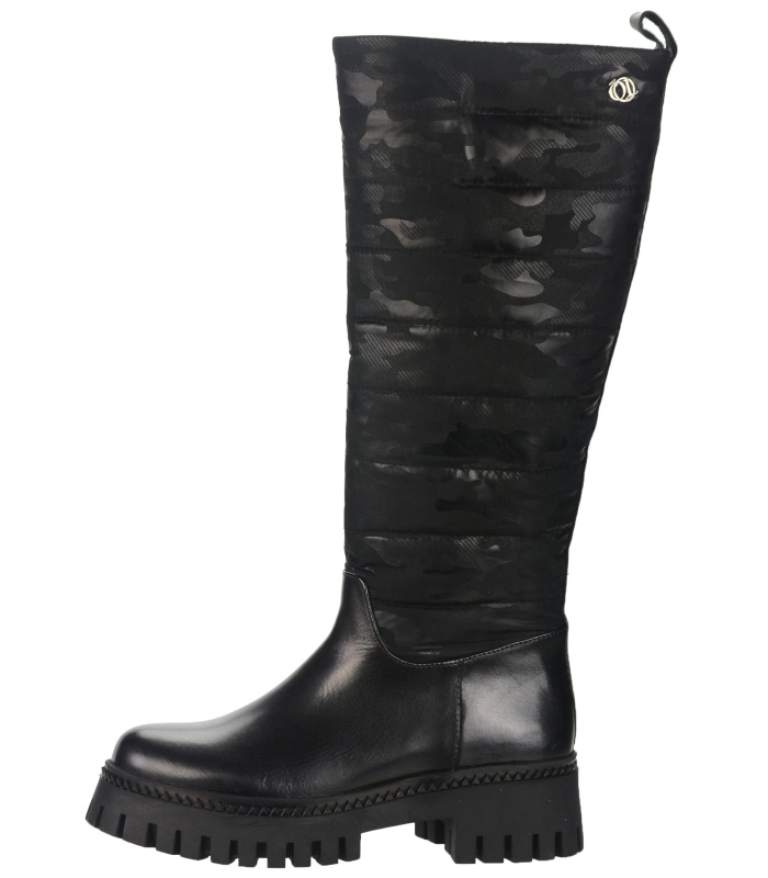 Black camouflage high boots 0246835
