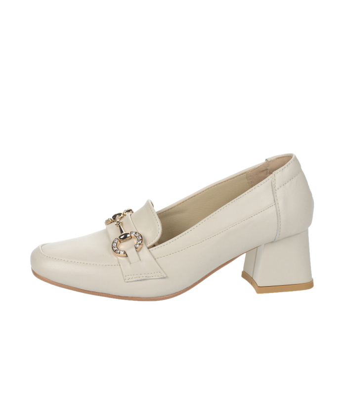 Beige pumps with chain DLO2425