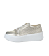 Gold perforated sneakers with logo OL 2493