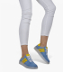 Stylish blue retro sneakers 2491