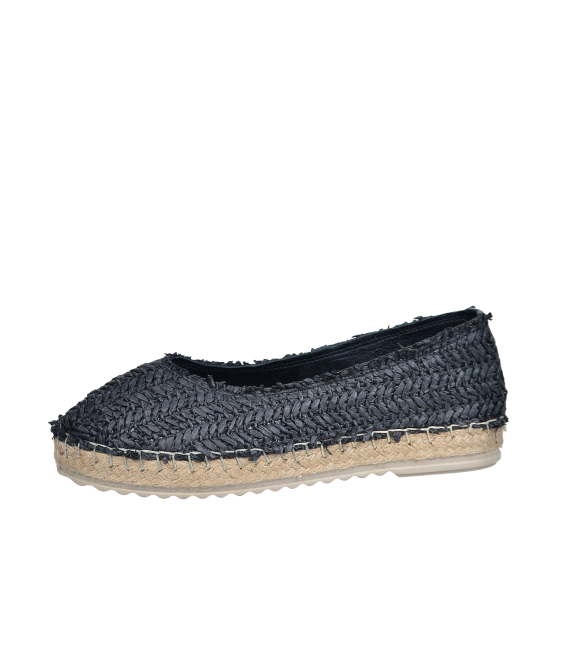 Raffia low shoes black HY615