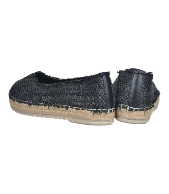 Raffia low shoes black HY615