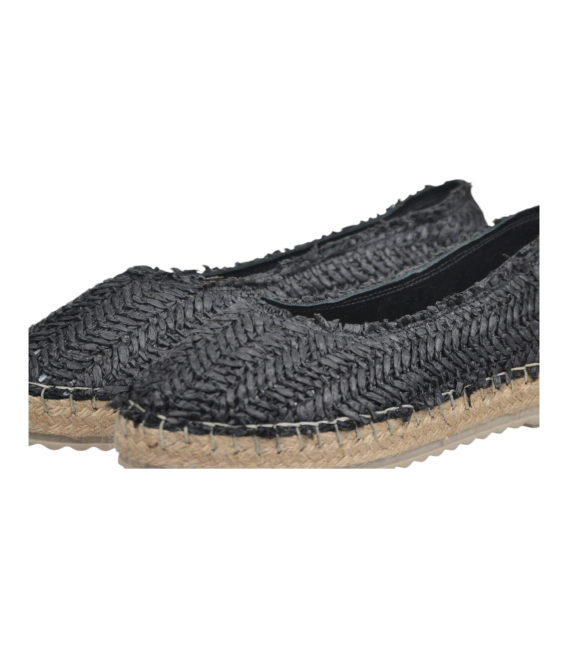 Raffia low shoes black HY615