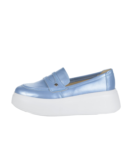 Blue stylish loafers 2496