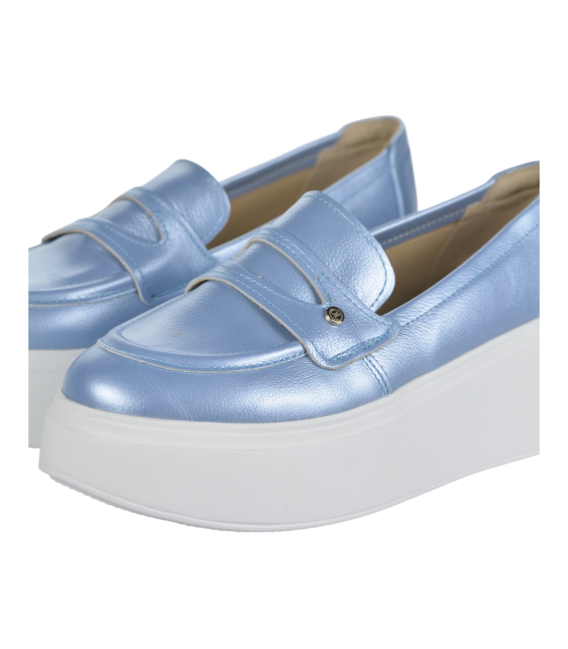 Blue stylish loafers 2496