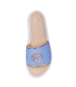 Pale blue sports slippers with FF print DSL7650