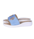 Pale blue sports slippers with FF print DSL7650