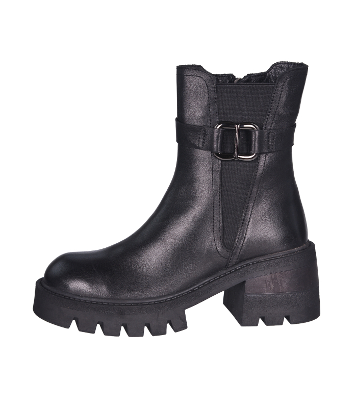 Black leather boots 10640-SA