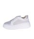 Women's white-silver sneakers 2602