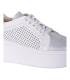 Women's white-silver sneakers 2602