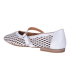 Women's white court shoes with a mesh pattern G064 00301 col. 6012