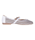 Women's white court shoes with a mesh pattern G064 00301 col. 6012