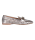 Silver perforated loafers with a gold ornament G064 00302 col. 2041