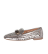 Silver perforated loafers with a gold ornament G064 00302 col. 2041