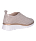 Women's perforated gold slip-on sneakers 2763