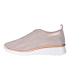 Women's perforated gold slip-on sneakers 2763