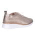 Women's perforated gold sneakers 2765