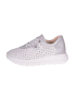 Women's perforated white-silver sneakers 2770
