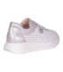 Women's perforated white-silver sneakers 2770