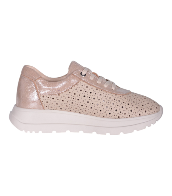 Women's perforated beige sneakers 2770