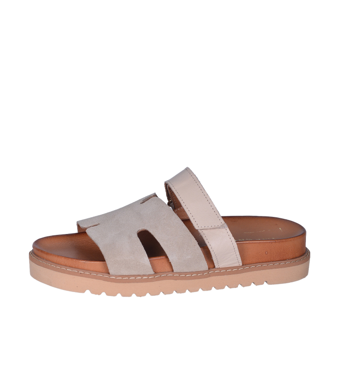 Women's beige flip-flops with velcro 2755 beige