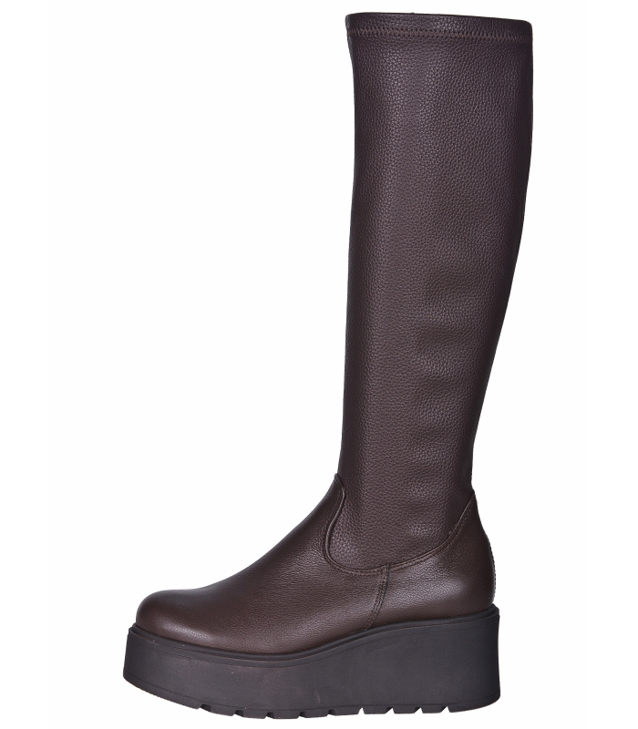 Brown platform boots with saree DCI2405