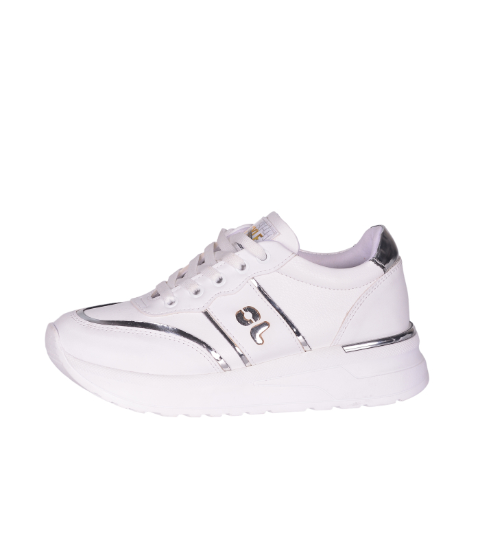 White-silver sneakers 77912