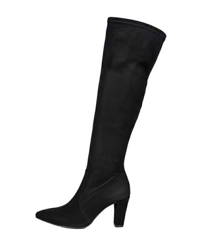 Women's elegant black over-the-knee boots 2518