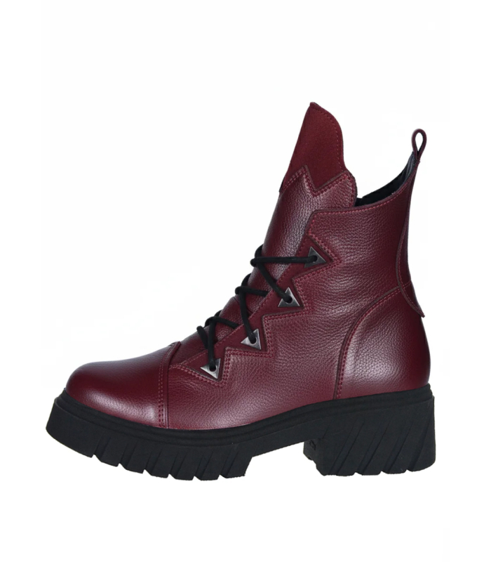 Comfortable burgundy ankle boots 1909
