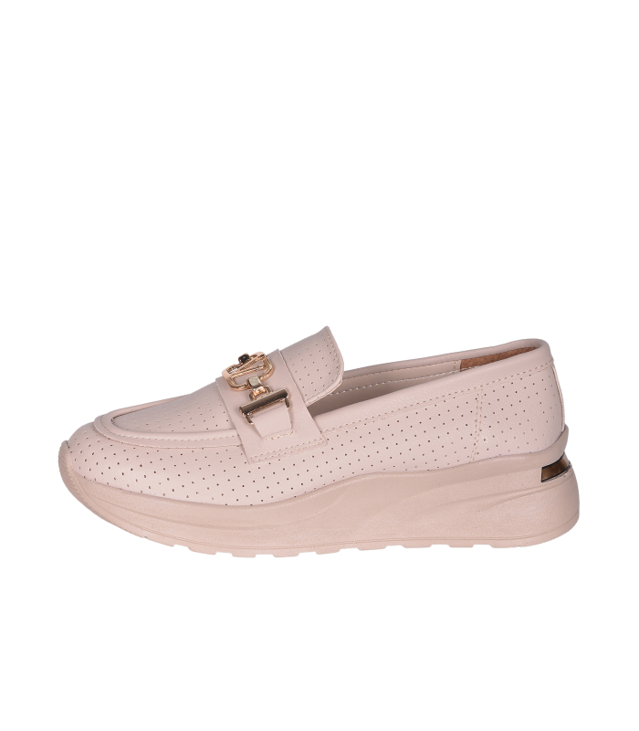 Beige loafers 7696